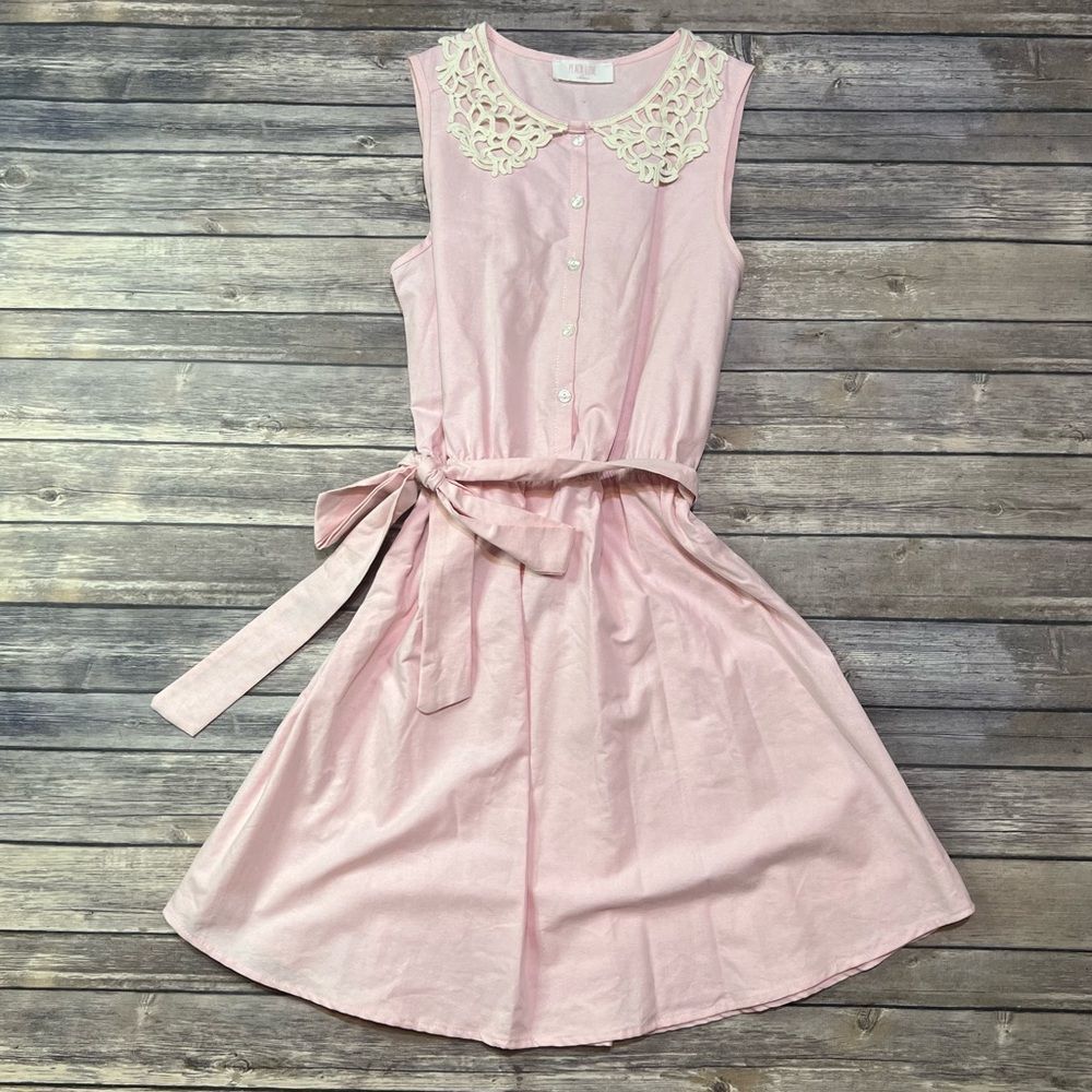 Host Pick! Peach Love California NWT Pink Chambray Dress
